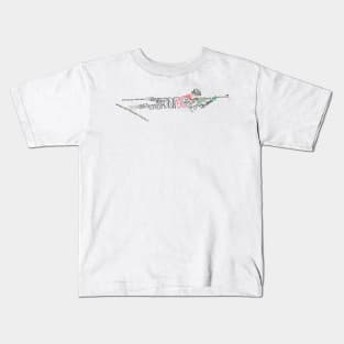 Biathlete typography Kids T-Shirt